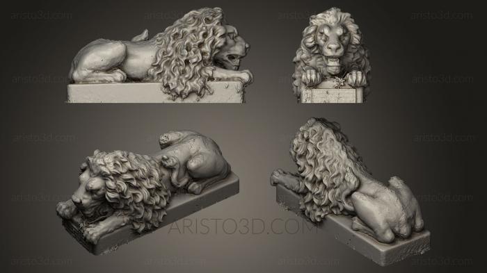 Figurines lions tigers sphinxes (STKL_0124) 3D model for CNC machine